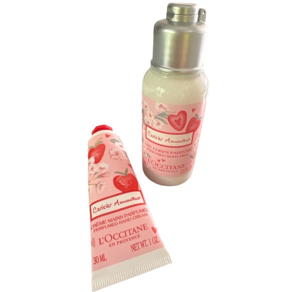 L'Occitane-Cerisier Amoureux-Cherry Blossom Hand Cream and Body Milk Set (NWT)